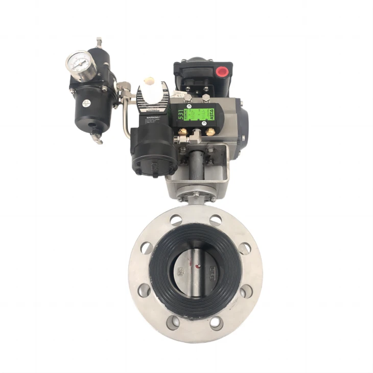 Pneumatic Nerjaveèi asye bride papiyon valv