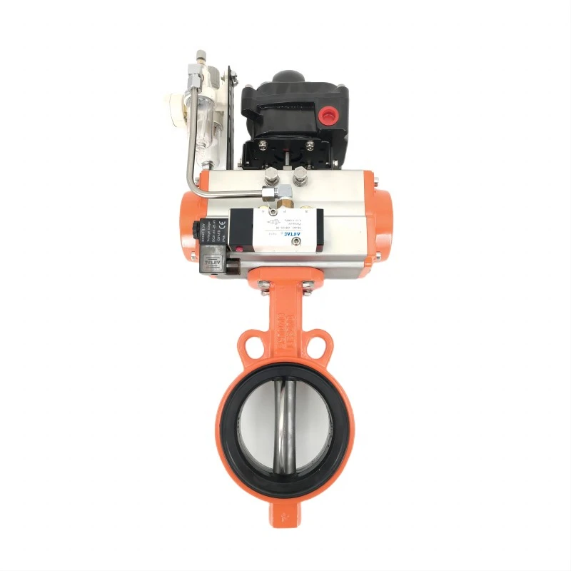 Soft Back Single Acting Pneumatic Clamp Butterfly Valve show