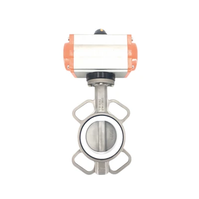 Pneumatic Wafer Nerjaveèi PTFE Papiyon Valv